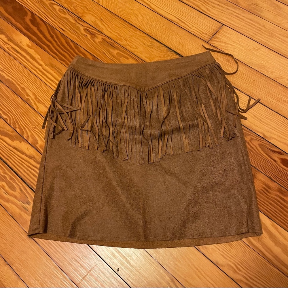 Fringe Stretchy Skirt